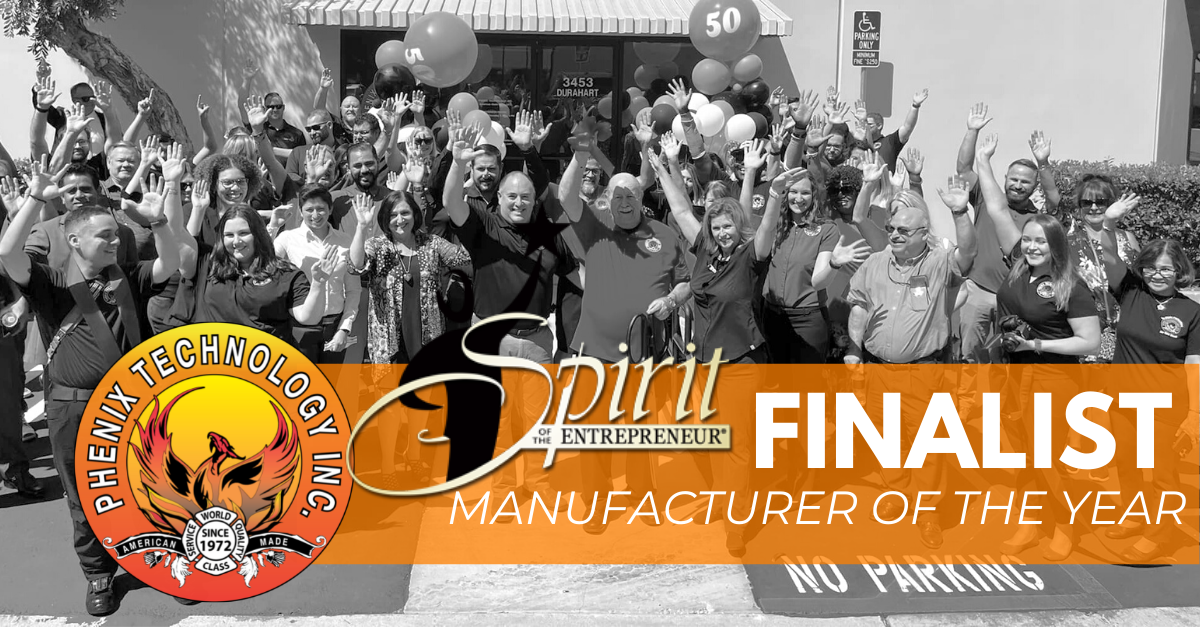 Spirit of the Entrepreneur Award Finalist for Manufacturer of the Year